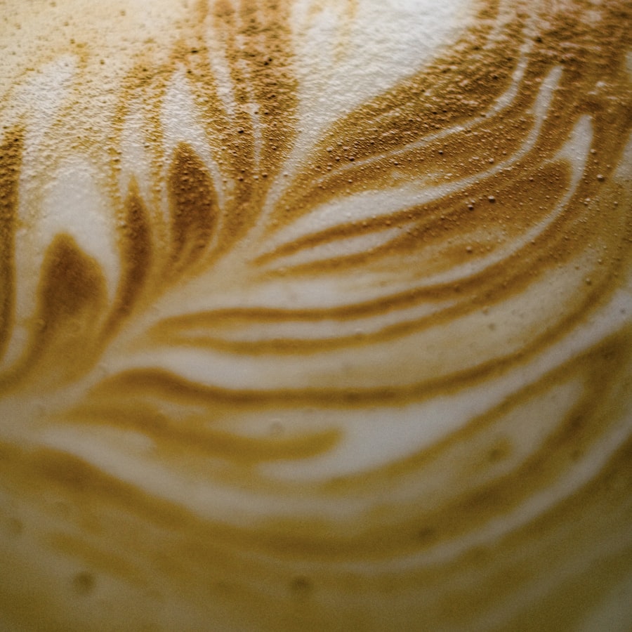 Latte art recién hecho en La Molienda